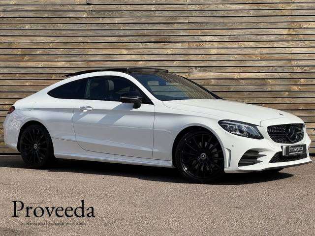 Mercedes-Benz C Class 2.0 2021'21 C300 MHEV AMG Line Night Edition | Premium Plus | Massive Spec! Coupe Petrol White