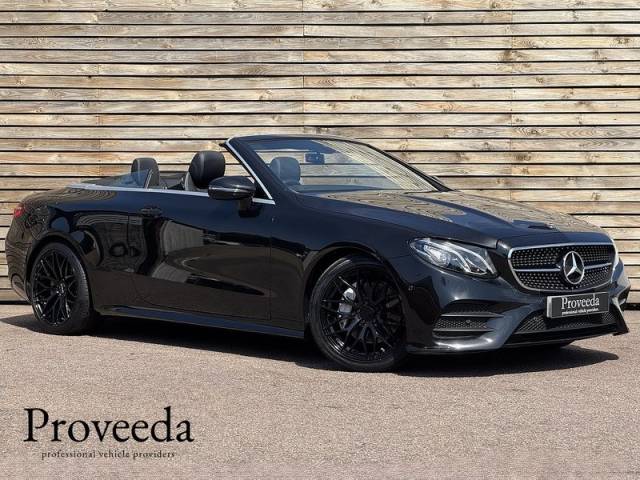 Mercedes-Benz E Class 2.0 2019'19 E220d AMG Line Cabriolet | Ambient Lighting | Open Air Driving Convertible Diesel Black